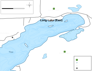 Long Lake East Topographical Lake Map