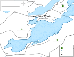 Long Lake West Topographical Lake Map