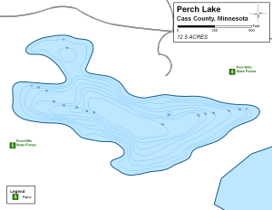 Perch Lake Topographical Lake Map