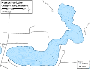 Horseshoe Lake Topographical Lake Map