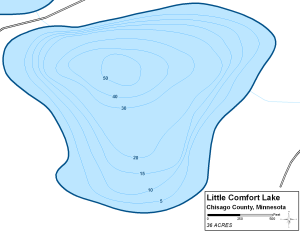 Little Comfort Lake Topographical Lake Map