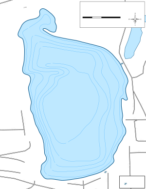 North Lindstrom Lake Topographical Lake Map