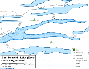 East Bearskin Lake (East) Topographical Lake Map