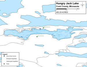 Hungry Jack Lake Topographical Lake Map
