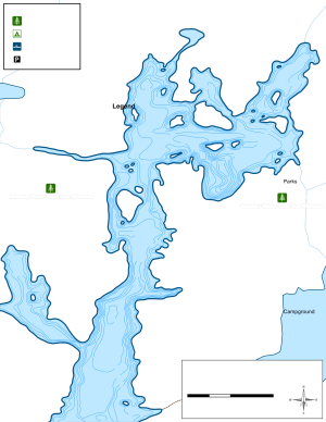 Sawbill Lake North Topographical Lake Map