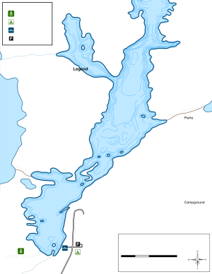 Sawbill Lake South Topographical Lake Map