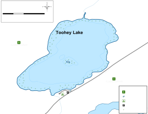 Toohey Lake Topographical Lake Map