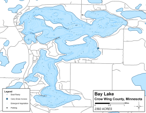 Bay Lake Topographical Lake Map
