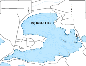 Big Rabbit Lake Topographical Lake Map