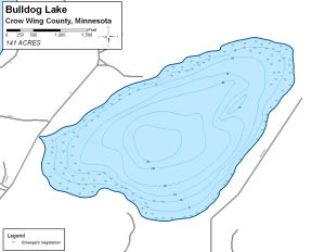 Bulldog Lake Topographical Lake Map