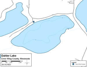 Dahler Lake Topographical Lake Map