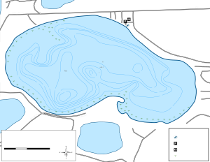 Gladstone Lake Topographical Lake Map