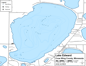 Lake Edward Topographical Lake Map