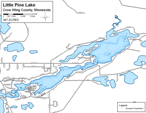 Little Pine Lake Topographical Lake Map