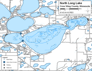 North Long Lake Topographical Lake Map