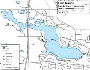 Lake Marion Topographical Lake Map