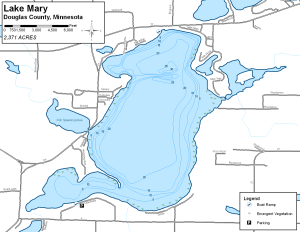 Lake Mary Topographical Lake Map