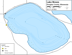 Lake Moses Topographical Lake Map
