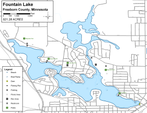 Fountain Lake Topographical Lake Map