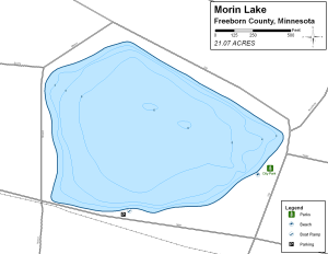 Morin Lake Topographical Lake Map