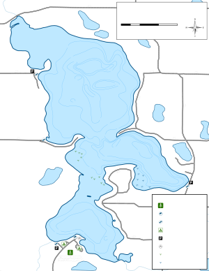 Pomme De Terre Lake Topographical Lake Map