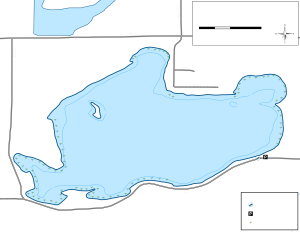 Diamond Lake Topographical Lake Map
