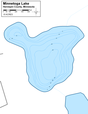 Minnetoga Lake Topographical Lake Map