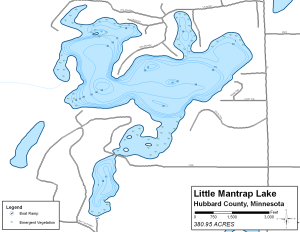Little Mantrap Lake Topographical Lake Map