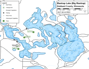Mantrap Lake Topographical Lake Map