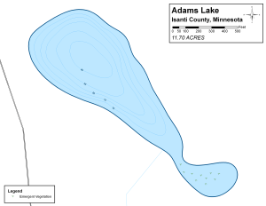 Adams Lake Topographical Lake Map
