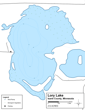 Lory Lake Topographical Lake Map