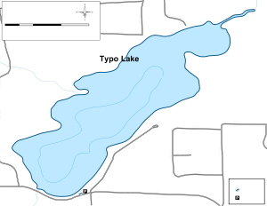 Typo Lake Topographical Lake Map