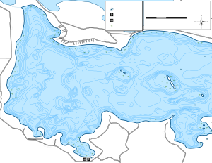 Deer Lake (West) Topographical Lake Map