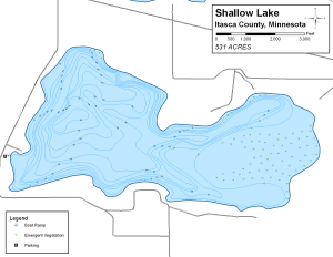 Shallow Lake Topographical Lake Map