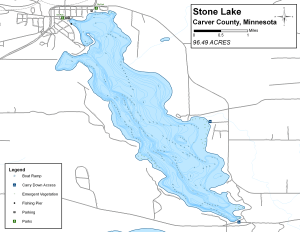 Trout Lake Topographical Lake Map