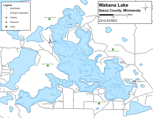 Wabana Lake Topographical Lake Map