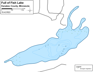 Full of Fish Lake Topographical Lake Map
