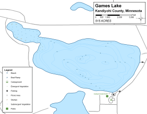 Games Lake Topographical Lake Map