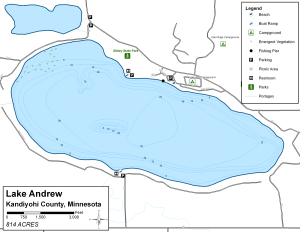 Lake Andrew Topographical Lake Map