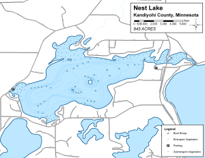Nest Lake Topographical Lake Map