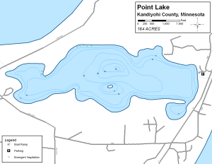 Point Lake Topographical Lake Map