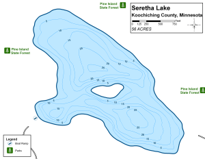 Seretha Lake Topographical Lake Map