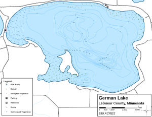 German Lake Topographical Lake Map