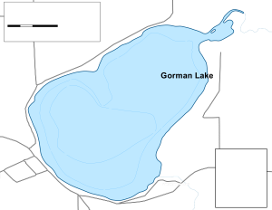 Gorman Lake Topographical Lake Map