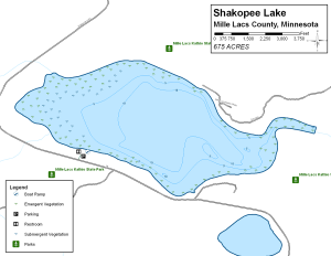 Shapokee Lake Topographical Lake Map