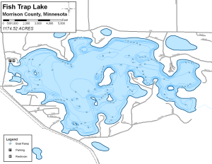 Fish Trap Lake Topographical Lake Map