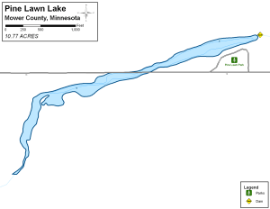 Pine Lawn Lake Topographical Lake Map