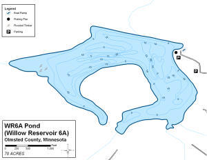 WR6A Pond (Willow Reservior 6A) Topographical Lake Map