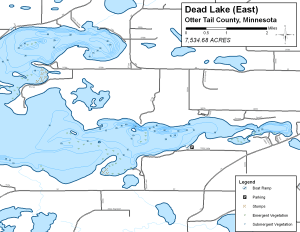 Dead Lake East Topographical Lake Map