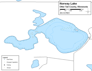 Norway Lake Topographical Lake Map